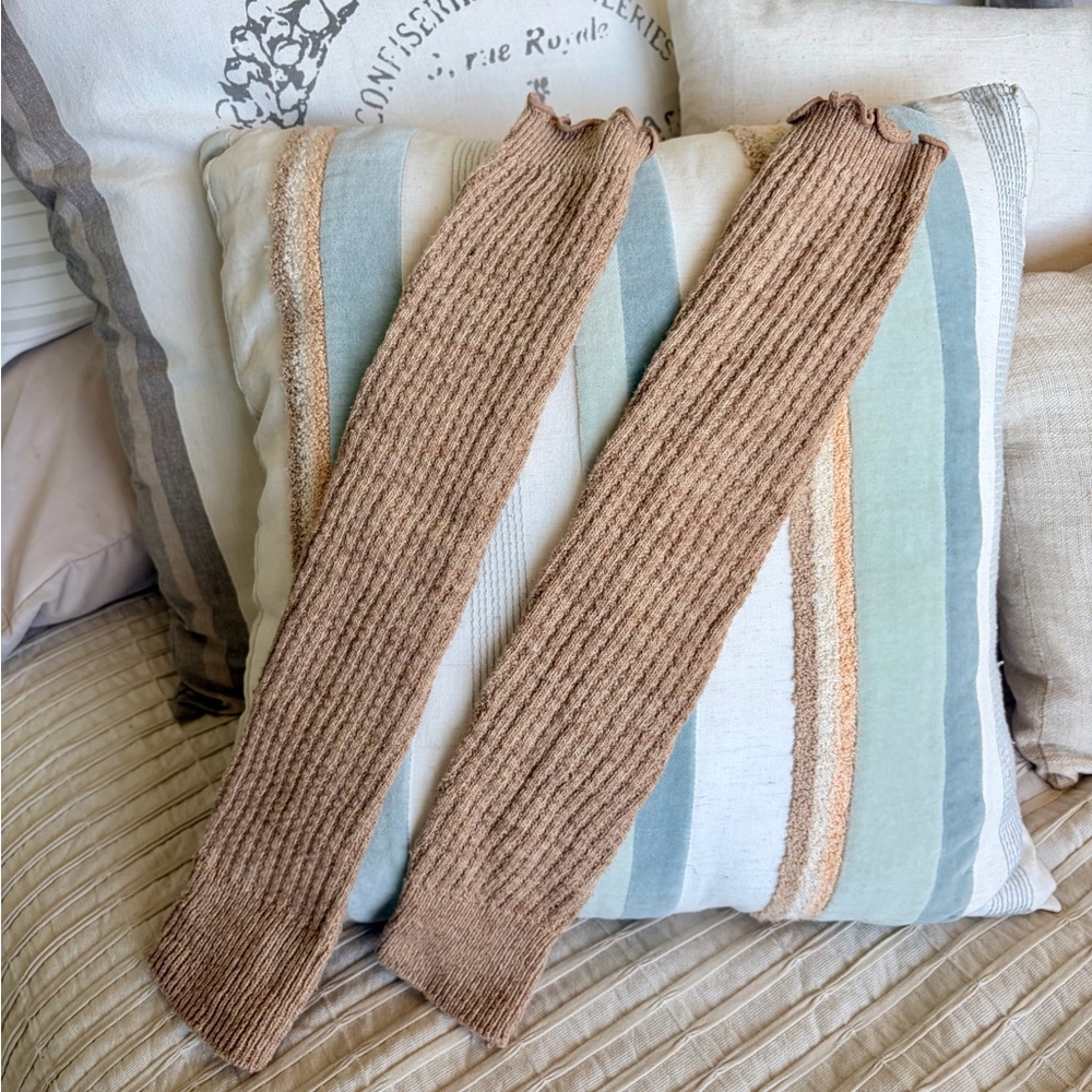🤎3/$15 Knit Leg Warmers🤎 or footless boot socks in Camel